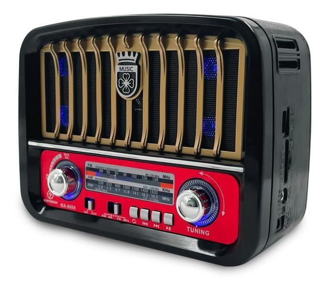 Imagem de Radio Vintage Portátil Bluetooh AM / FM / SW Recarregavél