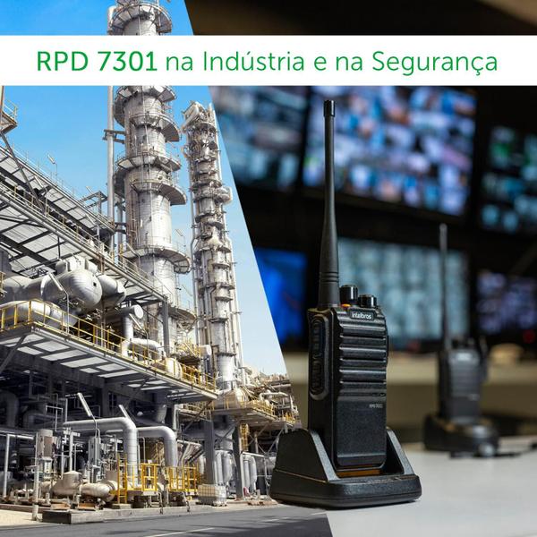 Imagem de Radiocomunicador HT Intelbras RPD 7301 UHF UHF3 Comunicação Profissional Confiável longo alcance  350-390 MHz 