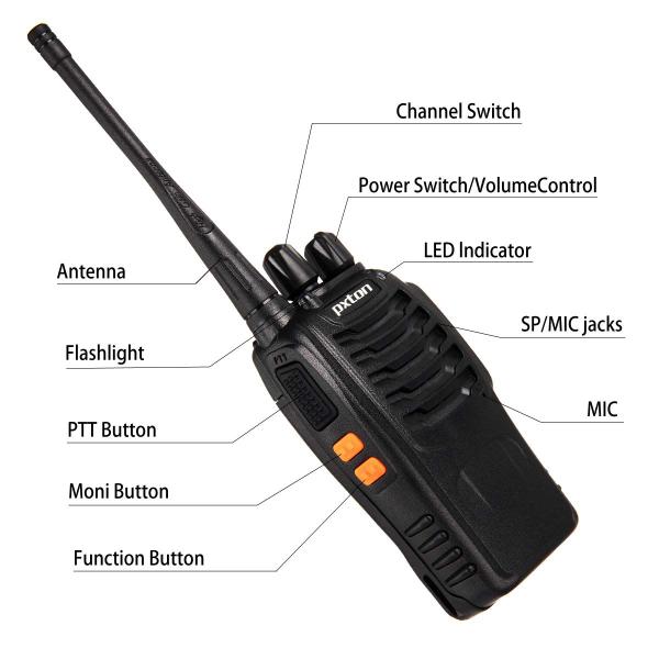 Imagem de Rádios bidirecionais Walkie Talkies pxton de longo alcance para adultos