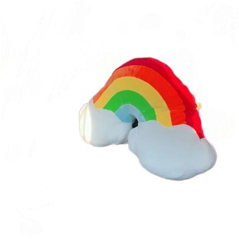 Imagem de Rainbow Car Headrest Neck Pillow, Cartoon Cute Car Sleeping