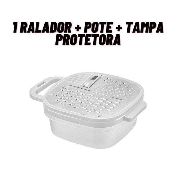 Imagem de Ralador de Legumes 3 em 1 Com Dispenser e Tampa