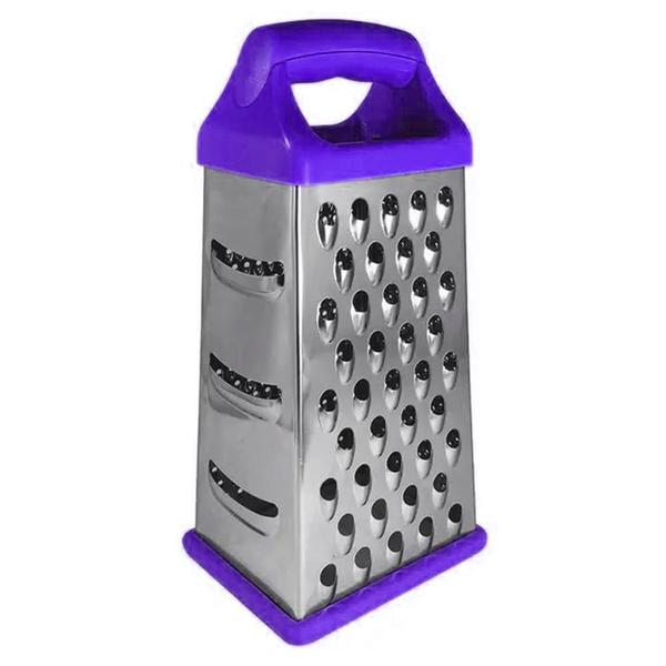 Imagem de Ralador de Legumes 4 Faces Aço Inox Roxo N234512-8 - Quanhe