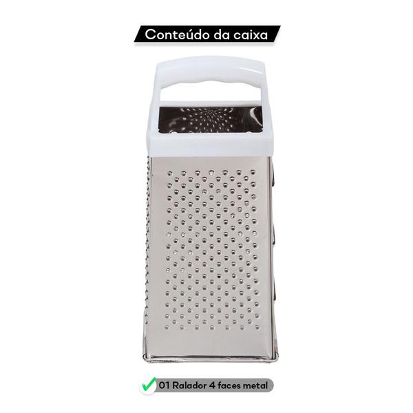 Imagem de Ralador de Legumes 4 Faces Em Inox Multiuso Resistente