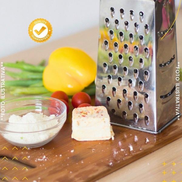 Imagem de Ralador de Legumes Inox 4 Faces Cabo Inox Para Cozinha 21 cm