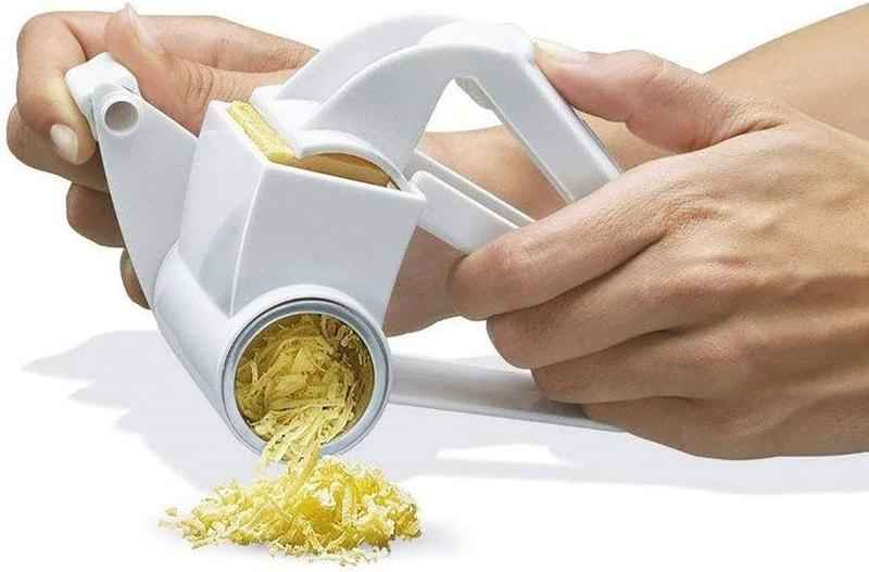 Imagem de Ralador De Queijo Manivela Inox E Plástico Cabo Ergonômico Multiuso