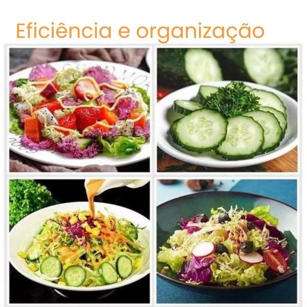 Imagem de Ralador fatiador e cortador de legumes multifuncional 6 em 1 mandoline slicer manual em aço inox