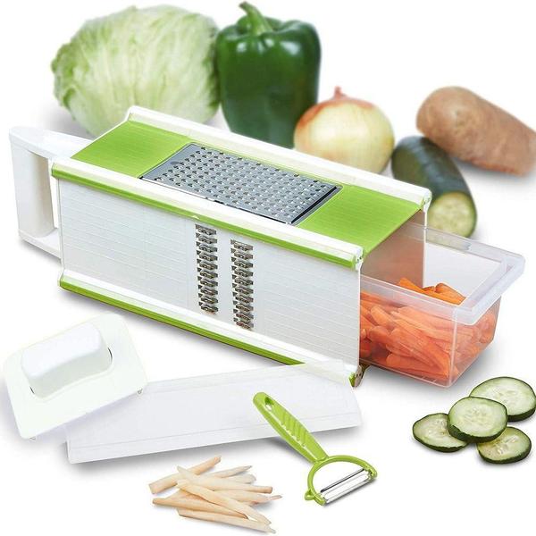 Imagem de Ralador Fatiador Nicer Dicer Plus 4 em 1 Processador Cortador De Alimentos Legumes Frutas 010