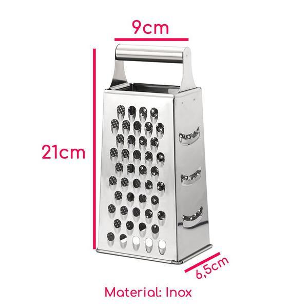 Imagem de Ralador Gourmet 4 Faces Inox 21cm com Alça