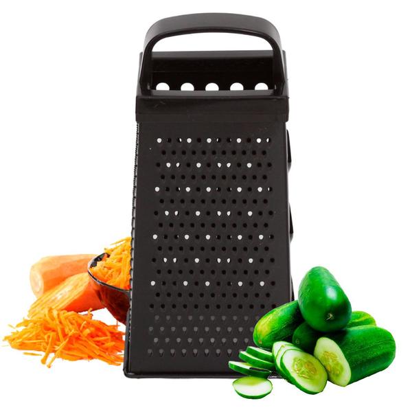 Ralador Inox Para Cozinha 4 Faces Multiuso C/ Alça Funcional - Quality House Imagem de Ralador Inox Para Cozinha 4 Faces Multiuso C/ Alça Funcional