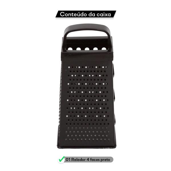 Imagem de Ralador Inox Para Cozinha 4 Faces Multiuso C/ Alça Funcional