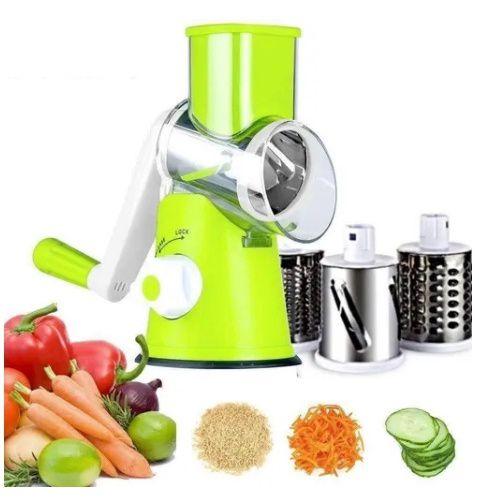 Imagem de Ralador Mandoline Slicer Fatiador De Legumes 3 Lâminas VERDE