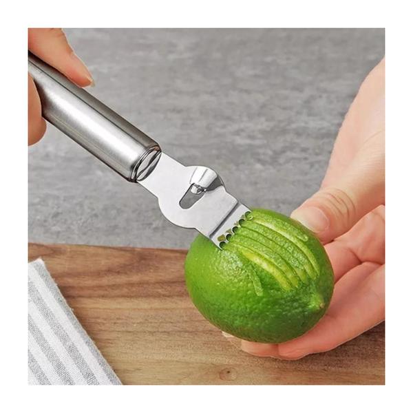 Imagem de Ralador Raspador Zester Raspas Limão Laranja Inox P/ Drinks