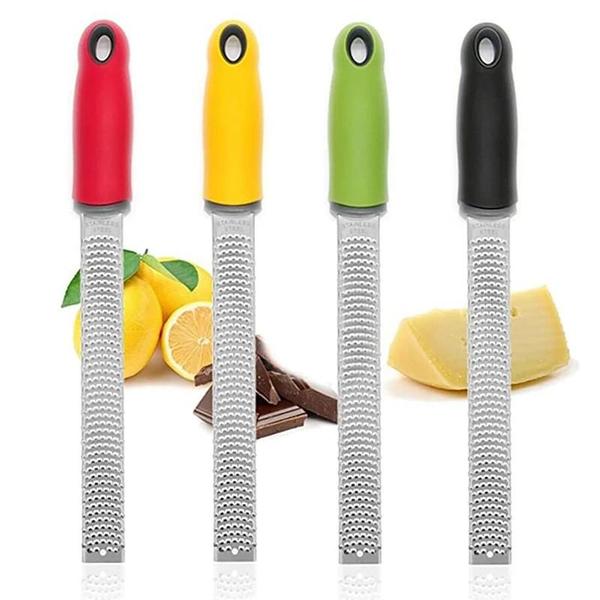 Ralador Zester Culinário Raspas Limão Laranja Profissional Inox Extra Fino - RALADOR ZESTER VERMELHO Imagem de Ralador Zester Culinário Raspas Limão Laranja Profissional Inox Extra Fino