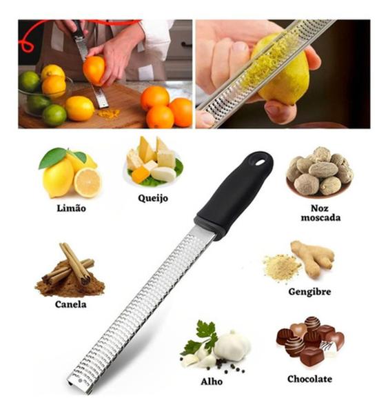 Imagem de Ralador Zester Microplane Raspas Limão Laranja Inox Weck