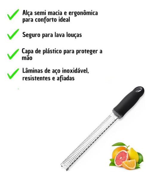 Imagem de Ralador Zester Microplane Raspas Limão Laranja Inox Weck