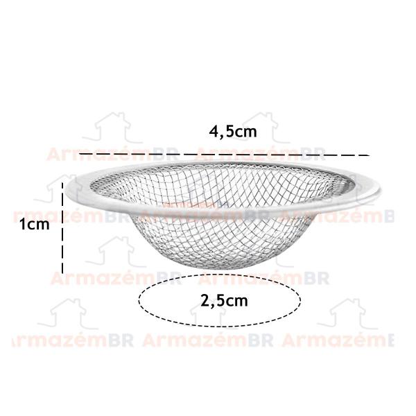 Imagem de Ralinho de pia Inox Japonês 5cm Pequeno Com Borda Cozinha - AMZ