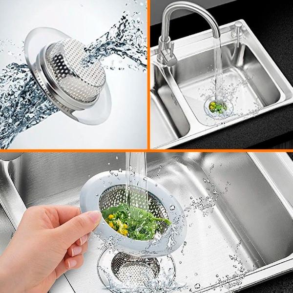 Imagem de Ralinho Para Pia Gd Com Borda Inox Cozinha 9cm - 01 Unidade