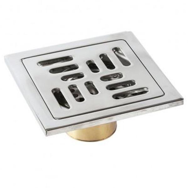 Imagem de Ralo 10x10 Inox  Anti Inseto Anti Odor Banheiro Lavabo Casa Cozinha Lavanderia Higienico Rapido Escoamento Resistente Seguro