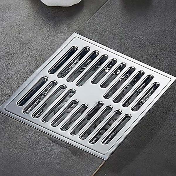 Imagem de Ralo 10x10 Inox Banheiro Lavabo Anti Inseto Anti Odor Rapido Escoamento Resistente Seguro