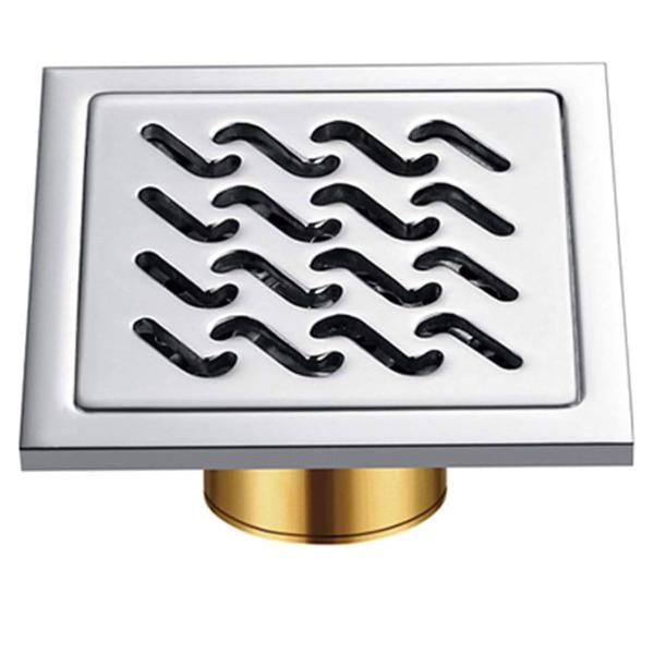 Imagem de Ralo 10x10 Inox Banheiro Lavabo Anti Odor Anti Inseto Higienico Cozinha Lavanderia Quintal Seguro Resistente Anti Corrosao