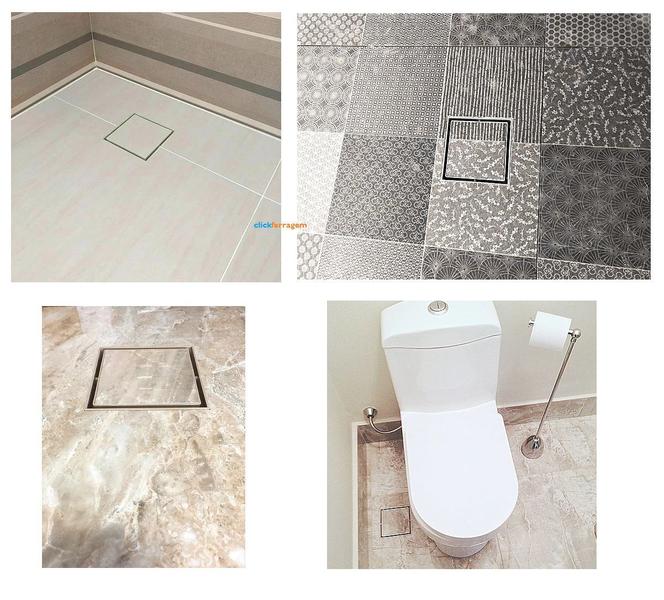 Ralo 10x10 Oculto Seca Piso porcelanato Inteligente Cinza - EST acess e conexões Imagem de Ralo 10x10 Oculto Seca Piso porcelanato Inteligente Cinza