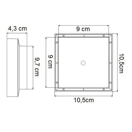 Imagem de Ralo 10x10 Oculto Seca Piso porcelanato Inteligente Cinza