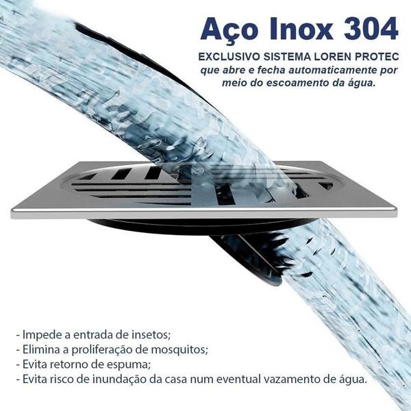 Ralo 15Cm Fechamento Automatico Lorenzetti + Porta Grelha - Bruno Acabamentos Imagem de Ralo 15Cm Fechamento Automatico Lorenzetti + Porta Grelha