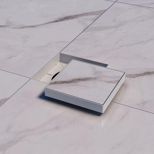 Ralo 15x15 Oculto Seca Piso/ Porcelanato Inteligente Cor Branca - Technox Imagem de Ralo 15x15 Oculto Seca Piso/ Porcelanato Inteligente Cor Branca