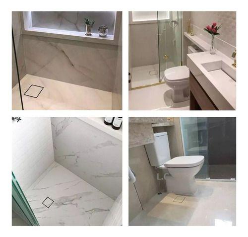 Ralo 15x15 Oculto Seca Piso/ Porcelanato Inteligente Cor Branca - Technox Imagem de Ralo 15x15 Oculto Seca Piso/ Porcelanato Inteligente Cor Branca