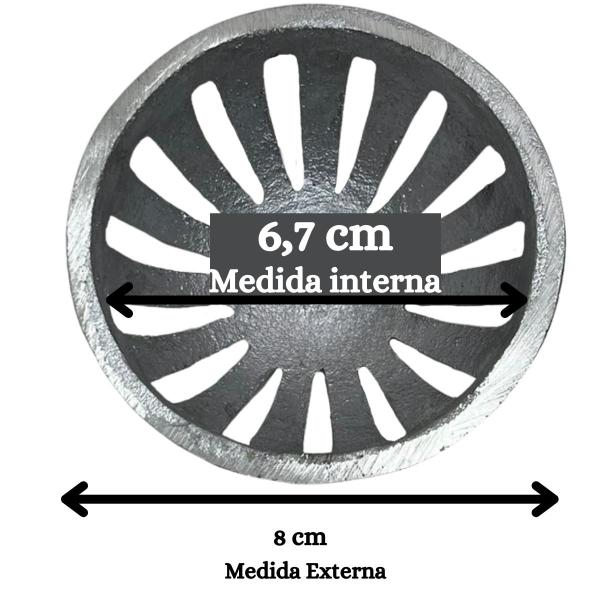 Imagem de Ralo Abacaxi Alumínio Fundido para Tubo 75mm Anti Folhas