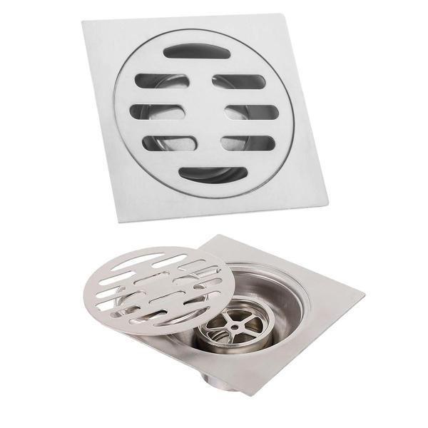 Ralo Aço Inox 10x10 Kit 2 Unidades Banheiro Lavabo Seguro Resistente Higienico - AB.MIDIA Imagem de Ralo Aço Inox 10x10 Kit 2 Unidades Banheiro Lavabo Seguro Resistente Higienico