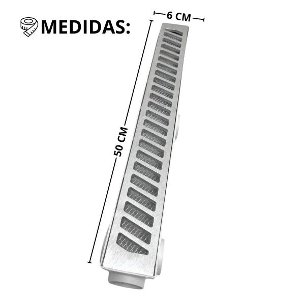 Imagem de Ralo Alumínio 6x50 Reforçado com Tela e Coletor Branco