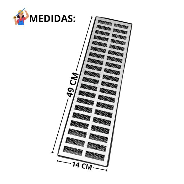 Imagem de Ralo Anti Cheiro 15x50 Alumínio Anti Escorpião com Saída no Canto de 100mm