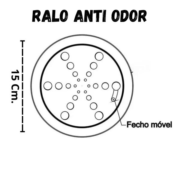 Imagem de Ralo Anti Odor 15x15 Para Jardim Banheiro Chuveiro