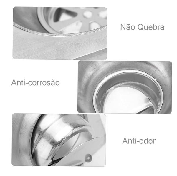 Ralo Anti-odor Insetos Quadrado 15 cm Mal Cheiro Aço Inox - JOIMPORTS Imagem de Ralo Anti-odor Insetos Quadrado 15 cm Mal Cheiro Aço Inox
