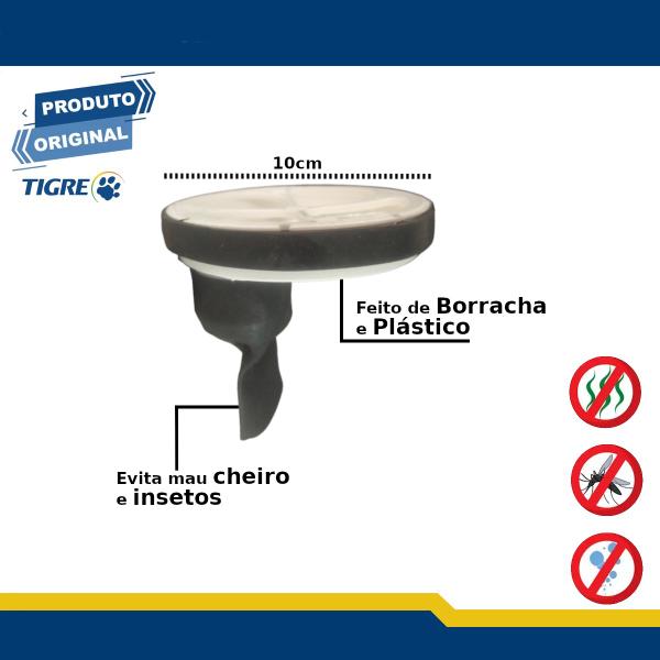 Imagem de Ralo antiespuma tigre 100mm Ralo antiodor evita insetos