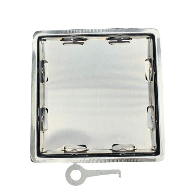 Ralo Banheiro 15X15 Cm - Inox 304 - M1nox Imagem de Ralo Banheiro 15X15 Cm - Inox 304