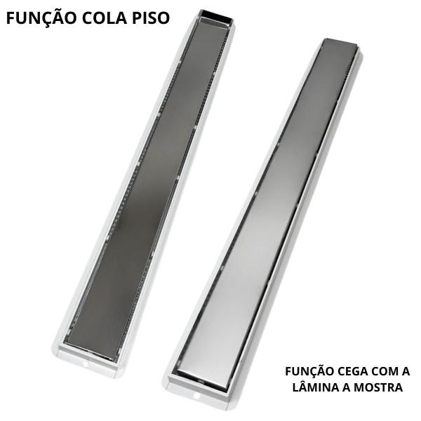 Ralo Banheiro 5x50 Inox 2 em 1 Invisivel coletor Branco e Tela - Ficone & Reis Imagem de Ralo Banheiro 5x50 Inox 2 em 1 Invisivel coletor Branco e Tela