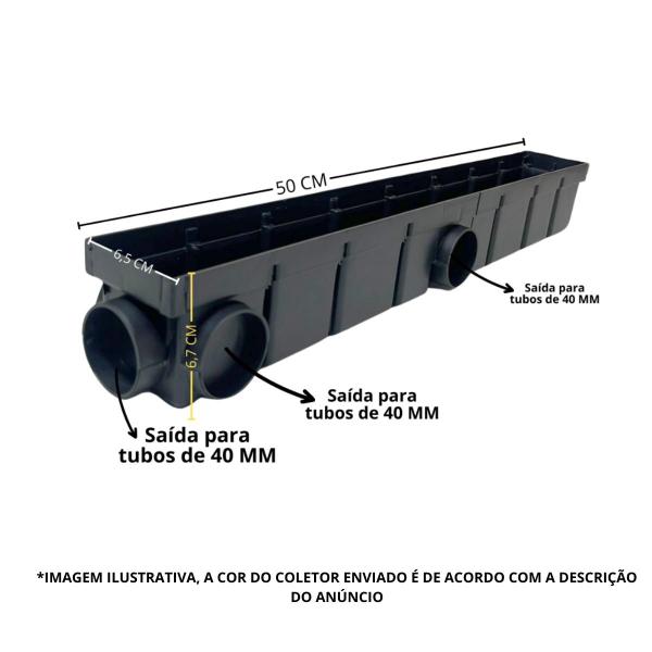 Imagem de Ralo Borda Piscina Aluminio com Tela 6x50 Coletor Marrom