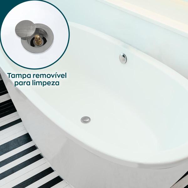 Imagem de Ralo Click Banheira Hidromassagem Jacuzzi Tampa Plug 1 1/2