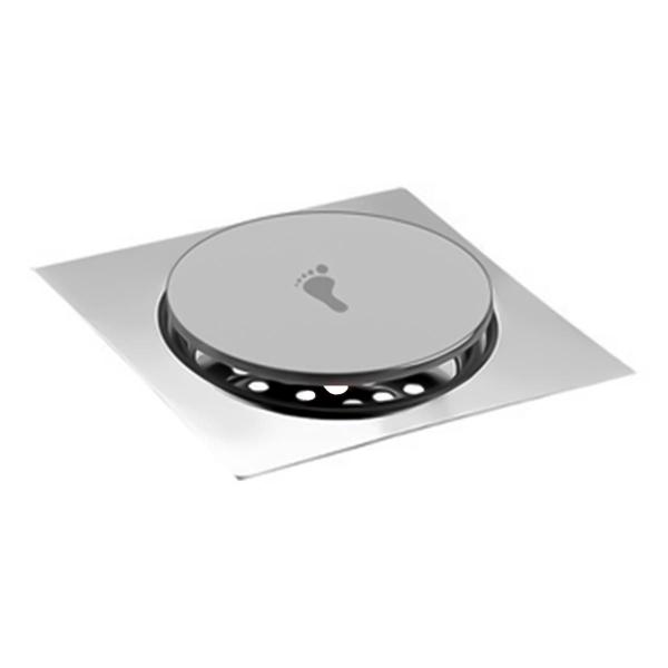 Ralo Click Inteligente Inox Fertak Quadrado Embutir 10x10cm Imagem de Ralo Click Inteligente Inox Fertak Quadrado Embutir 10x10cm
