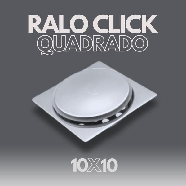 Imagem de Ralo Click Inteligente Quadrado 10x10 Cm