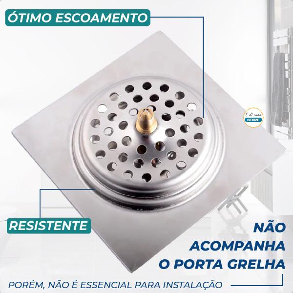 Ralo Click Inteligente Quadrado 15x15 Cm -10x10 Cm De Aço Inox Para Banheiros Anti Odor E Insetos - EDICASA STORE Imagem de Ralo Click Inteligente Quadrado 15x15 Cm -10x10 Cm De Aço Inox Para Banheiros Anti Odor E Insetos