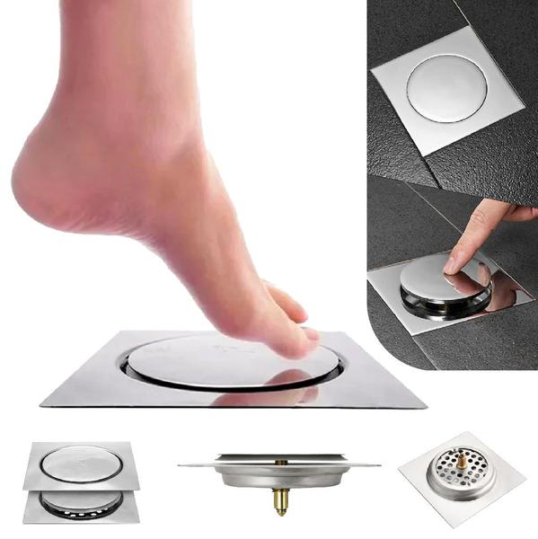Ralo Click Inteligente Quadrado 15x15 Cm -10x10 Cm De Aço Inox Para Banheiros Anti Odor E Insetos - EDICASA STORE Imagem de Ralo Click Inteligente Quadrado 15x15 Cm -10x10 Cm De Aço Inox Para Banheiros Anti Odor E Insetos