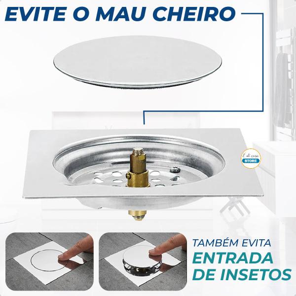 Ralo Click Inteligente Quadrado 15x15 Cm -10x10 Cm De Aço Inox Para Banheiros Anti Odor E Insetos - EDICASA STORE Imagem de Ralo Click Inteligente Quadrado 15x15 Cm -10x10 Cm De Aço Inox Para Banheiros Anti Odor E Insetos