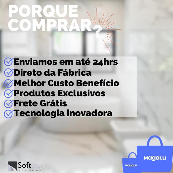 Imagem de Ralo Click Inteligente Quadrado Inox 10x10 cm + Porta Grelha