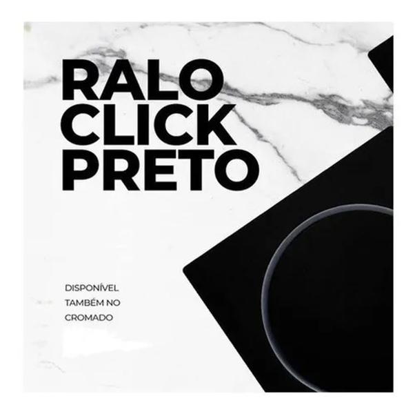 Imagem de Ralo Click Up Inteligente Banheiro Lavanderia 15x15cm Inox Preto Fosco - R15PT