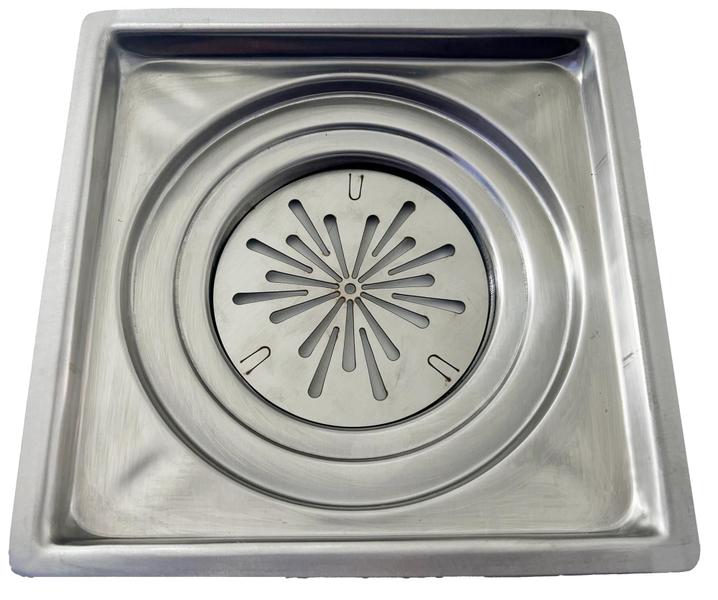Ralo De Banheiro - 15x15 cm INOX 304 - M1nox Imagem de Ralo De Banheiro - 15x15 cm INOX 304
