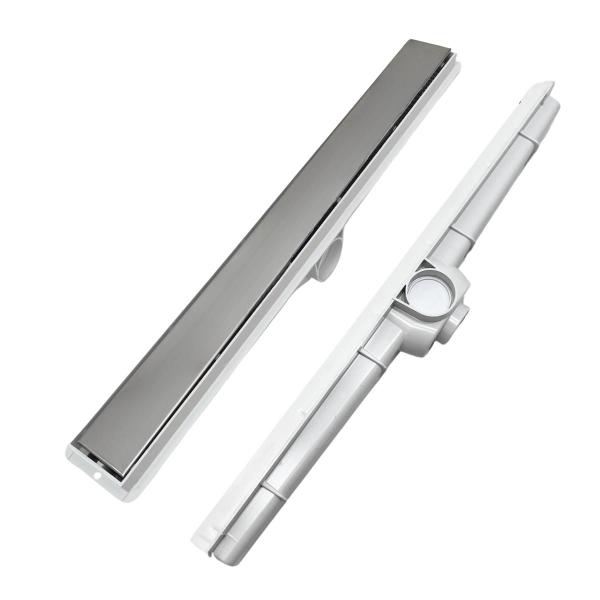 Imagem de Ralo de Banheiro 2 em 1 5cm x 50cm Inox com Cocho Branco