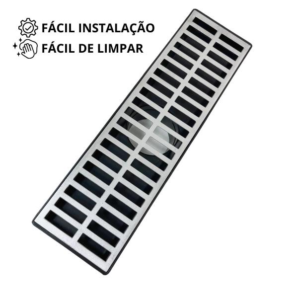 Ralo de Escoamento de Chuva Alumínio 15x50 Saída 75mm - Ficone & Reis Imagem de Ralo de Escoamento de Chuva Alumínio 15x50 Saída 75mm